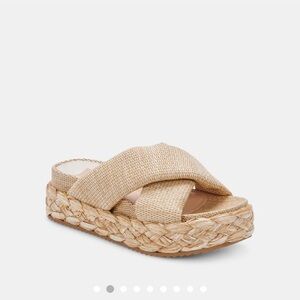 Dolce vita woven platform sandal